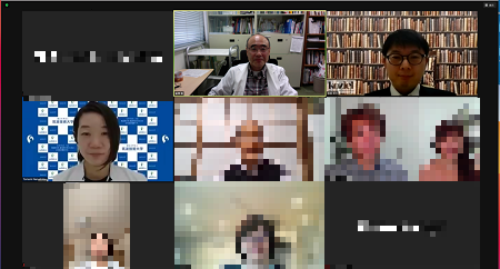 Zoomを用いたオンラインでの公開講座の様子